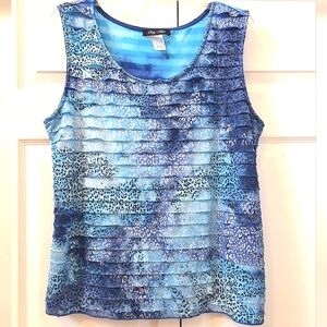 Only NINE, Large, Woman's Animal Print Layered Top